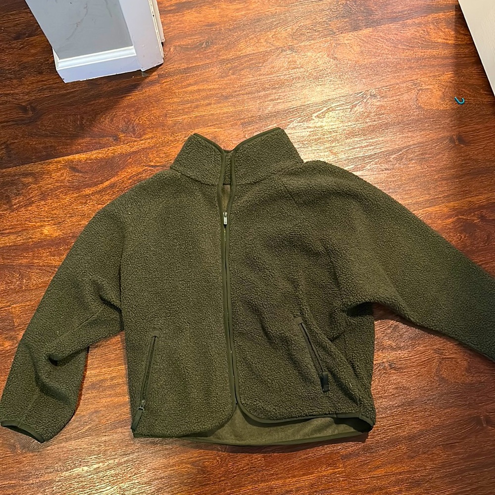All in Motion women’s green fleece zip up. Size medium